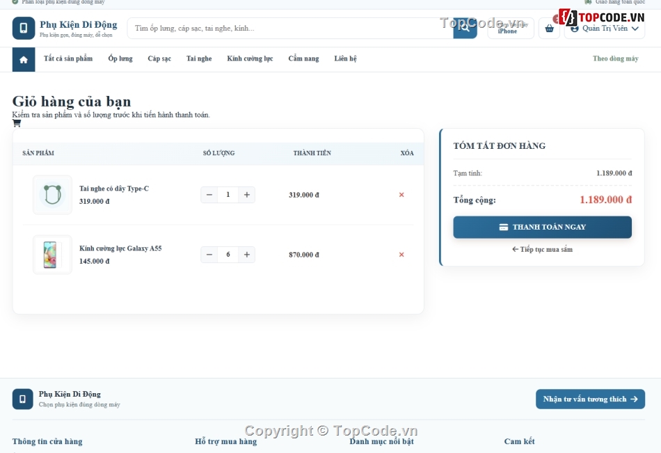 Website Điện Tử PhoneStore,Code Thương Mại,source code      database